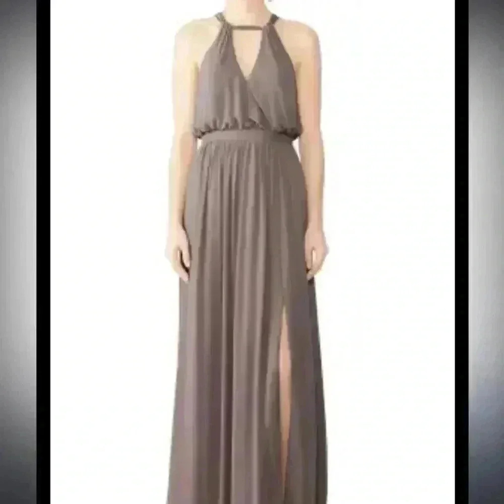 WATTERS Stone Fleurette Party Cocktail Gown